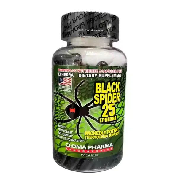چربی سوز بلک اسپایدر ۱۰۰ تایی کلومافارما| Cloma Pharma Black Spider Fat Burner